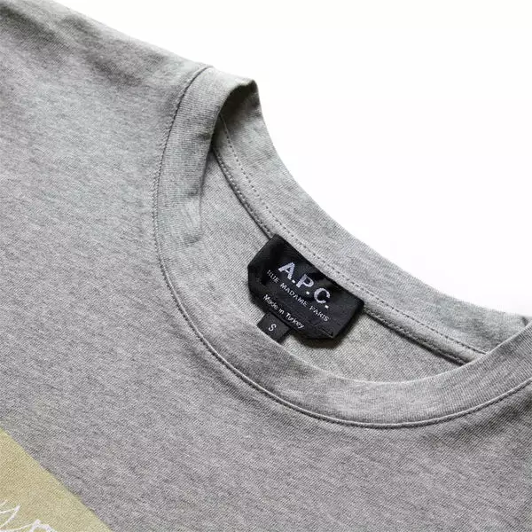 A.P.C. T-SHIRT NOHAM HEATHERED LIGHT GREY 6 A.P.C. T-SHIRT NOHAM HEATHERED LIGHT GREY - Image 4