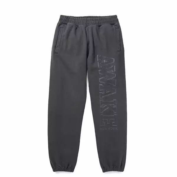 Awake NY BLOCK LOGO SWEATPANT CHARCOAL 3 Awake NY BLOCK LOGO SWEATPANT CHARCOAL