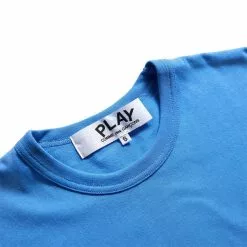 Comme Des Garçons Play SMALL RED HEART T-SHIRT BLUE -Bottoms Sales Store COMMEDESGARCONSMENST SHIRTBLUESP1T314 4 grande