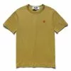 Comme Des Garçons Play SMALL RED HEART T-SHIRT OLIVE 2 Comme Des Garçons Play SMALL RED HEART T-SHIRT OLIVE -Bottoms Sales Store COMMEDESGARCONSPLAYMENST SHIRTOLIVESP1T314 1 grande