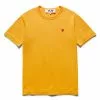 Comme Des Garçons Play SMALL RED HEART T-SHIRT YELLOW -Bottoms Sales Store COMMEDESGARCONSPLAYMENST SHIRTYELLOWSP1T314 1 grande