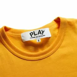 Comme Des Garçons Play SMALL RED HEART T-SHIRT YELLOW 9 Comme Des Garçons Play SMALL RED HEART T-SHIRT YELLOW -Bottoms Sales Store COMMEDESGARCONSPLAYMENST SHIRTYELLOWSP1T314 4 grande