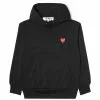 Comme Des Garçons Play PLAY HOODED SWEATSHIRT BLACK -Bottoms Sales Store CommedesGarconsPlayPLAYHOODEDSWEATSHIRTBLACKMP1T174 1 grande
