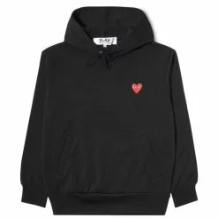 Comme Des Garçons Play PLAY HOODED SWEATSHIRT BLACK