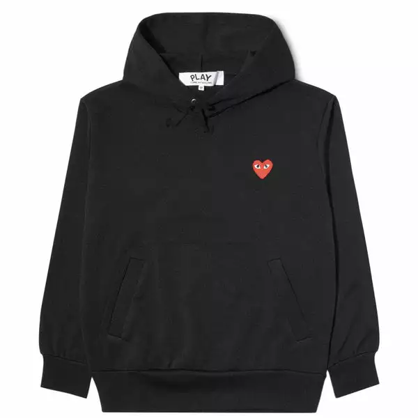 Comme Des Garçons Play PLAY HOODED SWEATSHIRT BLACK 3 Comme Des Garçons Play PLAY HOODED SWEATSHIRT BLACK