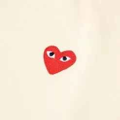 Comme Des Garçons Play PLAY HOODED SWEATSHIRT IVORY -Bottoms Sales Store CommedesGarconsPlayPLAYHOODEDSWEATSHIRTIVORYLP1T174 3 grande