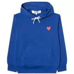 Comme Des Garçons Play PLAY HOODED SWEATSHIRT NAVY