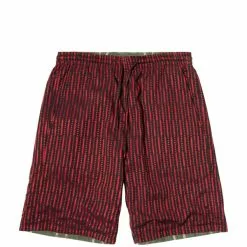 Needles REVERSIBLE BASKETBALL SHORT OLIVE/RED -Bottoms Sales Store NeedlesREVBASKETBALLSHORTOLIVEREDMIN115 3 grande