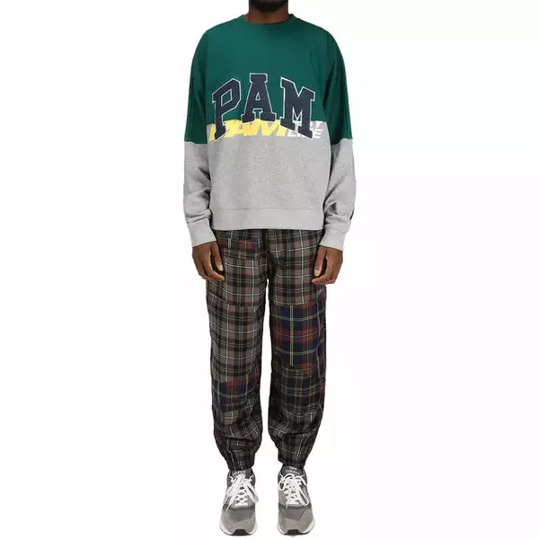 Perks And Mini PAM HALF WAY CREW NECK SWEAT SPRUCE/GREY 4 Perks And Mini PAM HALF WAY CREW NECK SWEAT SPRUCE/GREY - Image 2