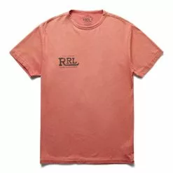 RRL S/S COTTON BLEND GRAPHIC T-SHIRT KRRL058 FADED RED