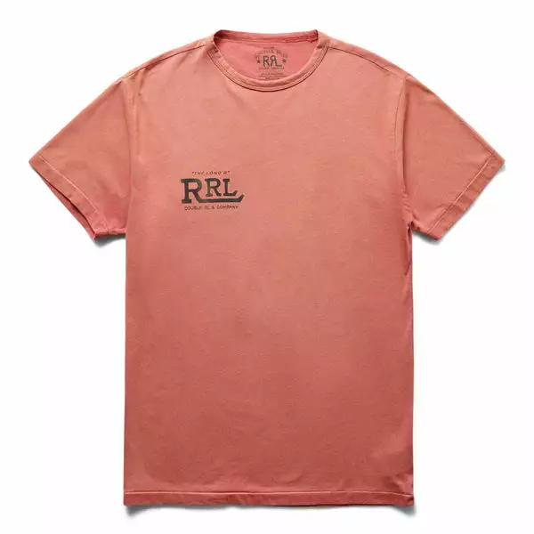 RRL S/S COTTON BLEND GRAPHIC T-SHIRT KRRL058 FADED RED 3 RRL S/S COTTON BLEND GRAPHIC T-SHIRT KRRL058 FADED RED