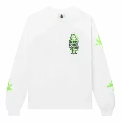 Real Bad Man FREE THE WEED L/S TEE WHITE