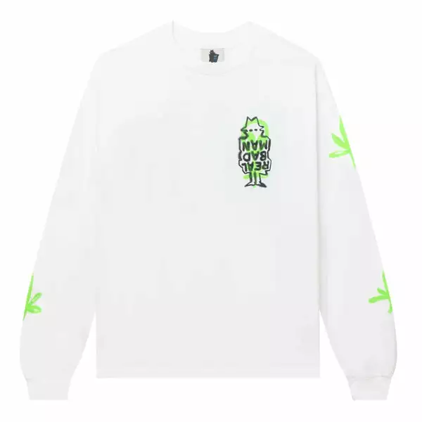 Real Bad Man FREE THE WEED L/S TEE WHITE 3 Real Bad Man FREE THE WEED L/S TEE WHITE