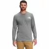 The North Face BOX NSE L/S TEE TNF MEDIUM GREY HEATHER/TNF BLACK 1 The North Face BOX NSE L/S TEE TNF MEDIUM GREY HEATHER/TNF BLACK -Bottoms Sales Store TheNorthFaceNF0A4762 1 grande