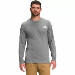 The North Face BOX NSE L/S TEE TNF MEDIUM GREY HEATHER/TNF BLACK