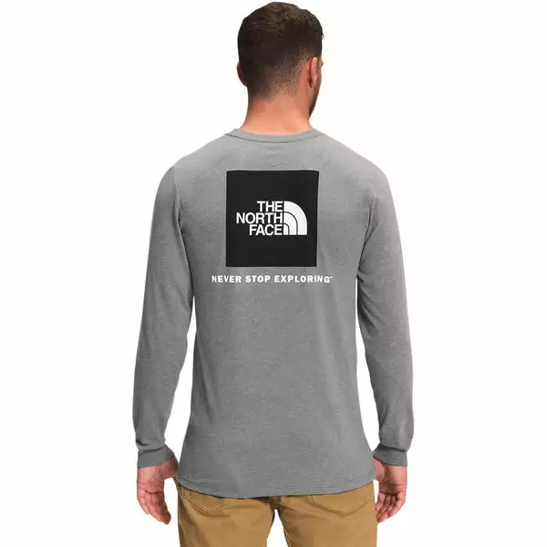 The North Face BOX NSE L/S TEE TNF MEDIUM GREY HEATHER/TNF BLACK 4 The North Face BOX NSE L/S TEE TNF MEDIUM GREY HEATHER/TNF BLACK - Image 2