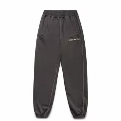 Awake NY PIGMENT DYED EMBROIDERED SWEATPANTS BLACK