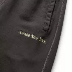Awake NY PIGMENT DYED EMBROIDERED SWEATPANTS BLACK -Bottoms Sales Store awakenyPIGMENTDYEDEMBROIDEREDSWEATPANTBLACKSAWK FW22 PA005 3 grande