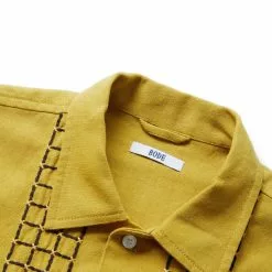 BODE EMBROIDERED GARDEN SHIRT OCRE -Bottoms Sales Store bodeEMBROIDEREDGARDENBEDSSOCREMLMRSH000098 4 grande