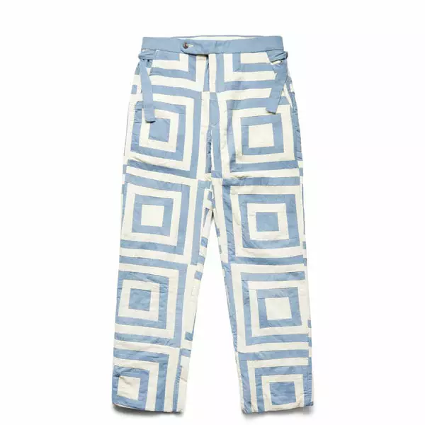 BODE WHITE HOUSE STEPS QUILT TROUSER BLUE CREAM 3 BODE WHITE HOUSE STEPS QUILT TROUSER BLUE CREAM