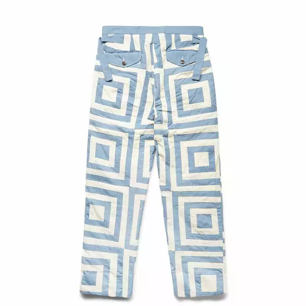 BODE WHITE HOUSE STEPS QUILT TROUSER BLUE CREAM 4 BODE WHITE HOUSE STEPS QUILT TROUSER BLUE CREAM - Image 2