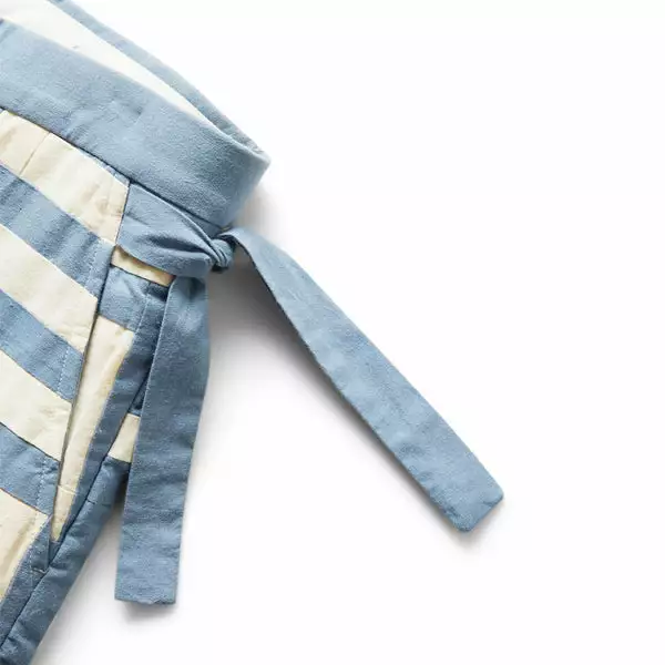 BODE WHITE HOUSE STEPS QUILT TROUSER BLUE CREAM 6 BODE WHITE HOUSE STEPS QUILT TROUSER BLUE CREAM - Image 4