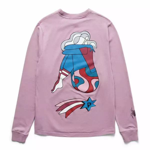 By Parra CLOUDY STAR LONG SLEEVE T-SHIRT LAVENDER 4 By Parra CLOUDY STAR LONG SLEEVE T-SHIRT LAVENDER - Image 2