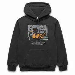 Carhartt WIP HOODED DUCK POND SWEAT BLACK