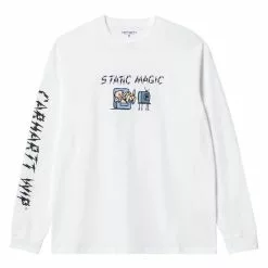 Carhartt WIP L/S STATIC MAGIC T-SHIRT WHITE