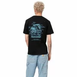 Carhartt WIP S/S BLUEPRINT T-SHIRT BLACK/LIGHT BLUE -Bottoms Sales Store carharttwipSSBLUEPRINTT SHIRTBLACKLIGHTBLUEXSI029979 0OQ XX 4 grande