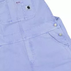 Carhartt WIP WOMEN'S BIB OVERALL STRAIGHT - 'HUDSON' CANVAS ICY WATER (FADED) -Bottoms Sales Store carharttwipWBIBOVERALLSTRIGHT HUDSONCANVASICYWATERFADEDSI030287 0NW FH 3 grande