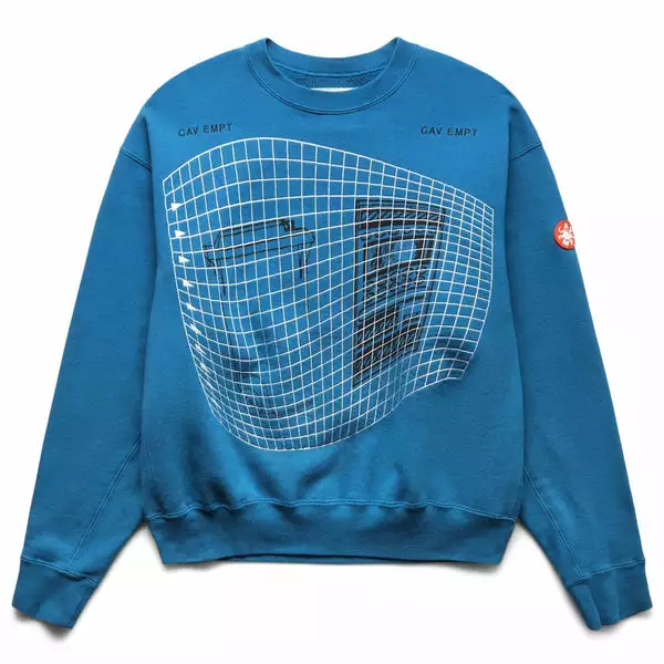 Cav Empt WASTE GRID CREW NECK NAVY 3 Cav Empt WASTE GRID CREW NECK NAVY