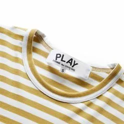 Comme Des Garçons Play STRIPED WHITE SLEEVE T-SHIRT OLIVE/WHITE -Bottoms Sales Store commedesgarconsplaySTRIPEDWHITESLEEVEMENST SHIRTOLIVEWHITESP1T320 3 grande