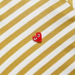 Comme Des Garçons Play STRIPED WHITE SLEEVE T-SHIRT OLIVE/WHITE -Bottoms Sales Store commedesgarconsplaySTRIPEDWHITESLEEVEMENST SHIRTOLIVEWHITESP1T320 4 grande