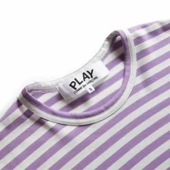 Comme Des Garçons Play STRIPED WHITE SLEEVE T-SHIRT PURPLE/WHITE 9 Comme Des Garçons Play STRIPED WHITE SLEEVE T-SHIRT PURPLE/WHITE -Bottoms Sales Store commedesgarconsplaySTRIPEDWHITESLEEVEMENST SHIRTPURPLEWHITESP1T320 4 grande