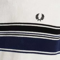 Fred Perry STRIPED TOWELLING T-SHIRT SNOW WHITE -Bottoms Sales Store fredperrySTRIPEDTOWELLINGT SHIRTSNOWWHITEXXLM8802 3 grande
