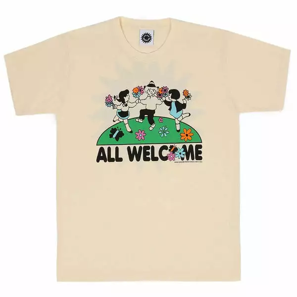 Good Morning Tapes ALL WELCOME GARDEN SS TEE NATURAL 3 Good Morning Tapes ALL WELCOME GARDEN SS TEE NATURAL