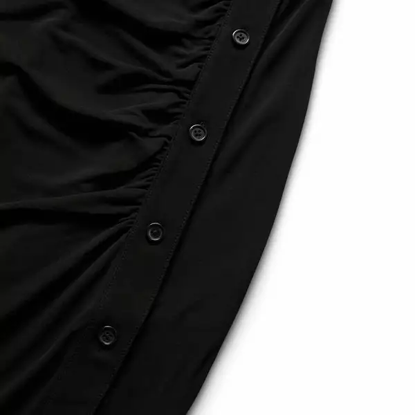 Helmut Lang ASYMMETRIC SHIRT DRESS BLACK - 001 6 Helmut Lang ASYMMETRIC SHIRT DRESS BLACK - 001 - Image 4