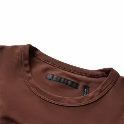 Helmut Lang TWIST MUSCLE TEE CHOCOLATE - QB7 -Bottoms Sales Store helmutlangTWISTMUSCLET.CREPECHOCOLATE QB7XSM07HW501 3 grande