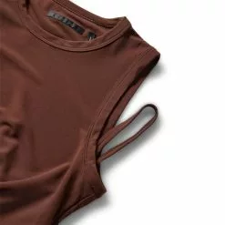 Helmut Lang TWIST MUSCLE TEE CHOCOLATE - QB7 -Bottoms Sales Store helmutlangTWISTMUSCLET.CREPECHOCOLATE QB7XSM07HW501 4 grande