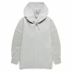 Homme Plissé Issey Miyake MC NOVEMBER HOODIE FROSTY GRAY