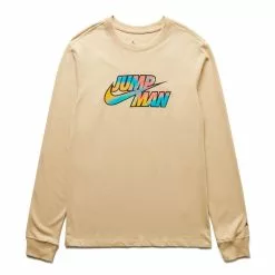 Air Jordan FLIGHT REMIX L/S TEE SESAME/BLACK [252]