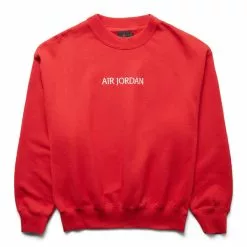 WOMEN'S AIR JORDAN CREWNECK FIRE RED/SAIL