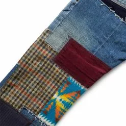Junya Watanabe X LEVI'S PATCHWORK JEANS INDIGO MIX -Bottoms Sales Store junyawatanabeMEN SPANTSINDIGOMIX3WJ P204 W22 5 grande