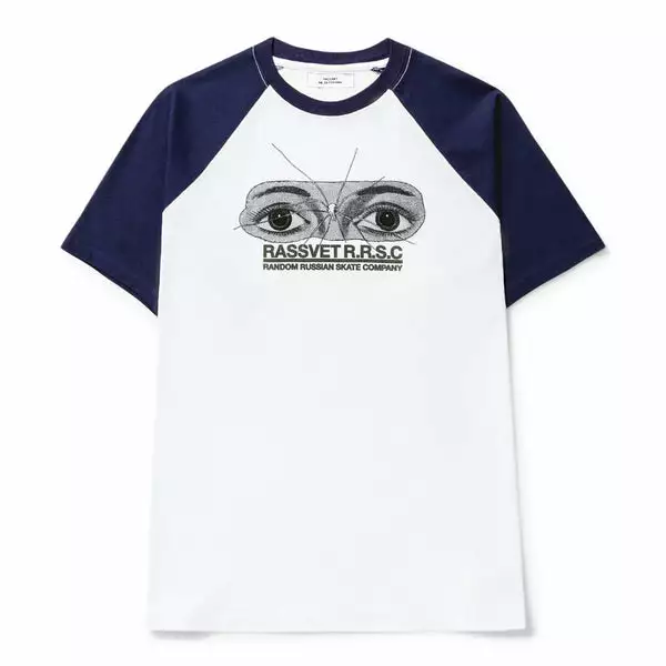 Rassvet EYES TSHIRT KNIT BLUE WHITE 3 Rassvet EYES TSHIRT KNIT BLUE WHITE