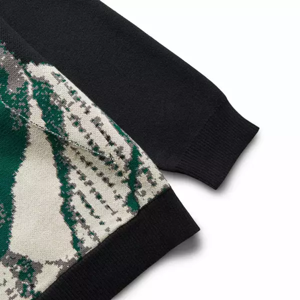 Pleasures DELIVERED JACQUARD KNIT HOODIE BLACK 4 Pleasures DELIVERED JACQUARD KNIT HOODIE BLACK - Image 2