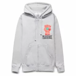 Pleasures HST ZIP HOODIE HEATHER GREY