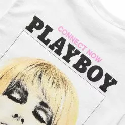 Pleasures X PLAYBOY CONNECT T-SHIRT WHITE -Bottoms Sales Store pleasuresXPLAYBOYCONNECTT SHIRTWHITESP22PB044 WHITE 4 grande