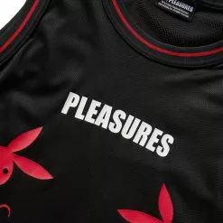 Pleasures X PLAYBOY TAILS BASKETBALL JERSEY BLACK -Bottoms Sales Store pleasuresXPLAYBOYTAILSBASKETBALLJERSEYBLACKSP22PB029 BLACK 4 grande