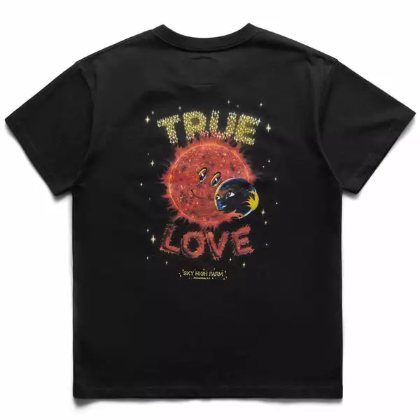 Sky High Farm Workwear TRUE LOVE T-SHIRT KNIT BLACK 4 Sky High Farm Workwear TRUE LOVE T-SHIRT KNIT BLACK - Image 2